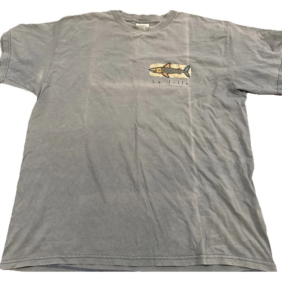TULTEX Other - Vintage 90s Fish Graphic T Shirt Men XL Gray Tultex Cotton Tee